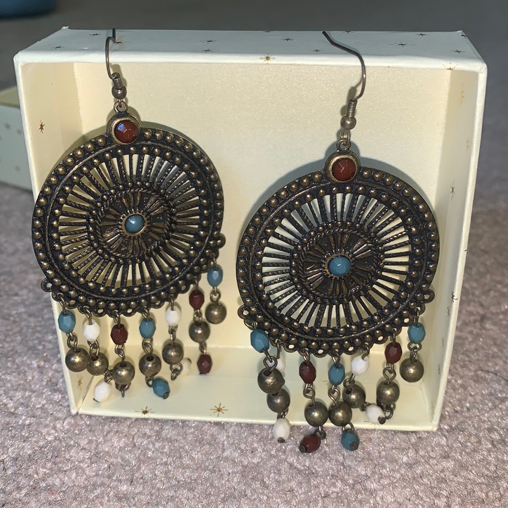 Boho dreamcatcher earrings